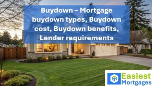 Buydown – Mortgage buydown types, Buydown cost, Buydown benefits, Lender requirements